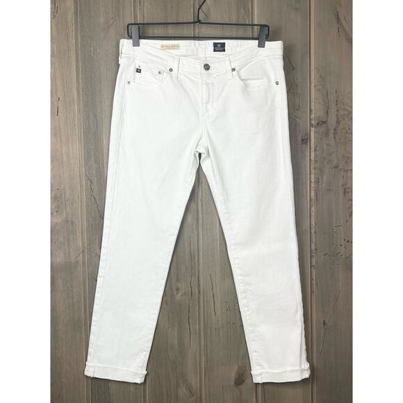 AG Adriano GoldSchmied White jeans size 30 regular Stevie straight - Picture 1 of 9